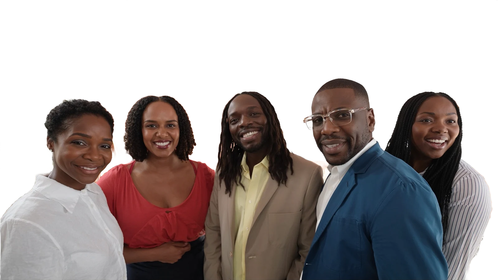 A group of confident business professionals